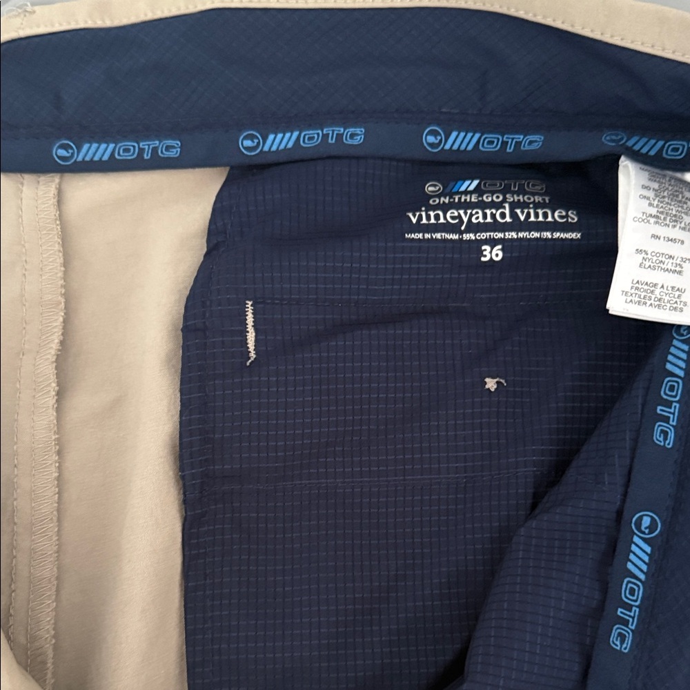 Vineyard Vines Navy and Beige Shorts